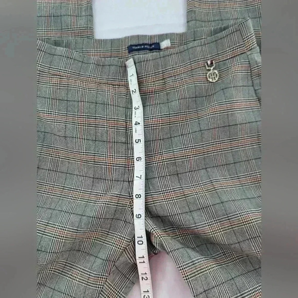 Tommy Hilfiger Pants Women's 8 Gray Plaid Pull On Skinny Ankle Mid Rise Stretch - Picture 9 of 14